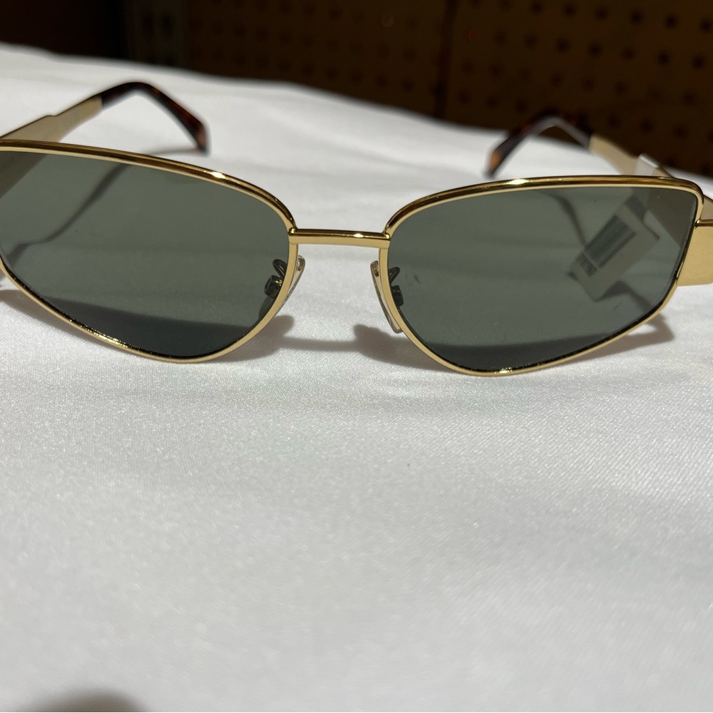 Gold Sunglasses with Black Lenses